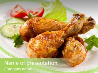 Dish Dining Drumstick PowerPoint Template