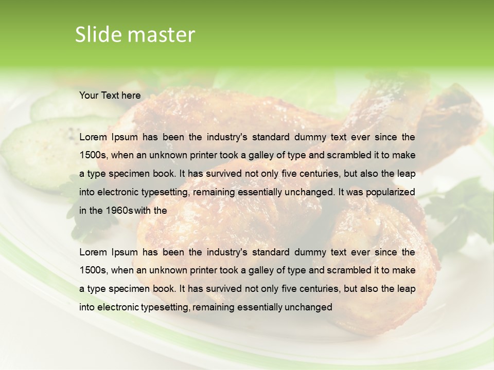 Dish Dining Drumstick PowerPoint Template