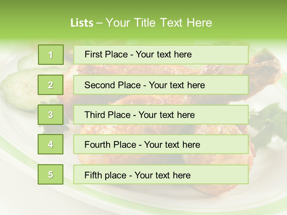 Dish Dining Drumstick PowerPoint Template