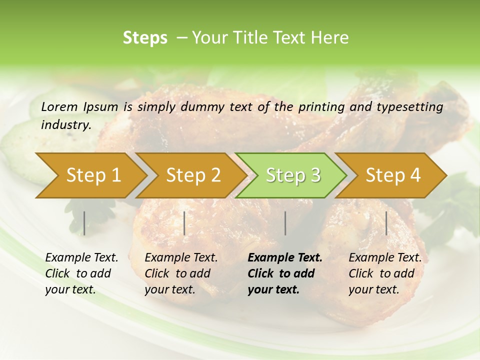 Dish Dining Drumstick PowerPoint Template