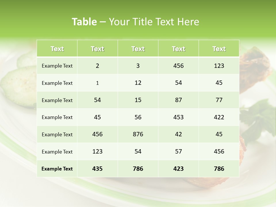 Dish Dining Drumstick PowerPoint Template