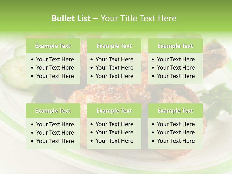 Dish Dining Drumstick PowerPoint Template