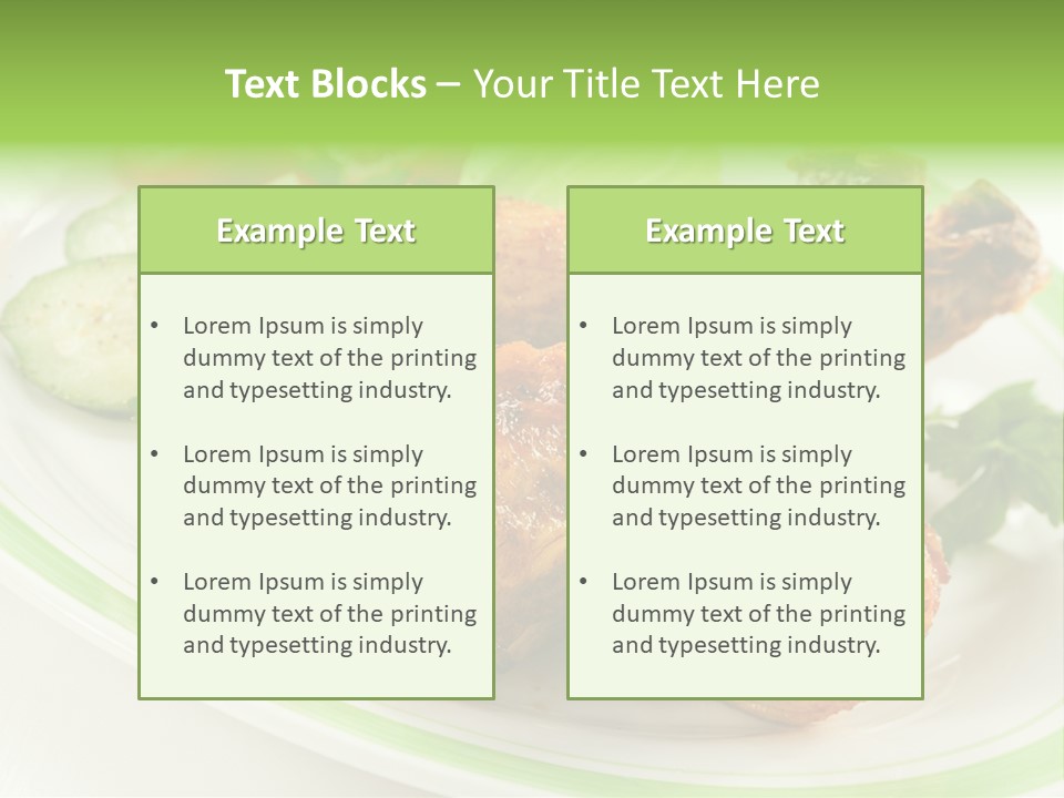 Dish Dining Drumstick PowerPoint Template