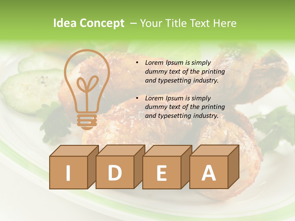 Dish Dining Drumstick PowerPoint Template