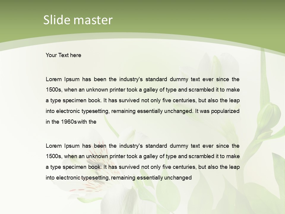 Lily White Spa PowerPoint Template