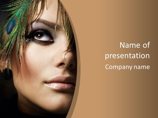 Portrait Skin Black PowerPoint Template