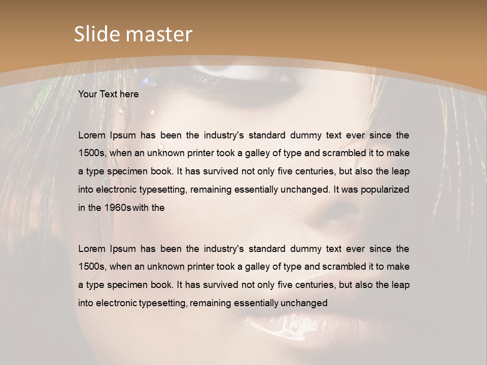 Portrait Skin Black PowerPoint Template