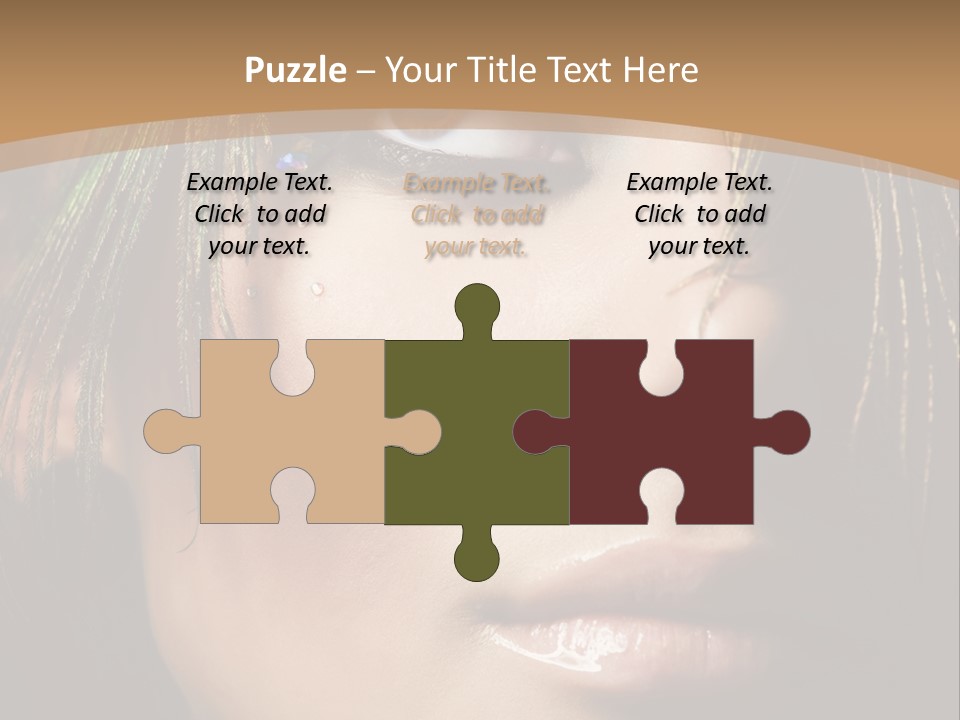 Portrait Skin Black PowerPoint Template