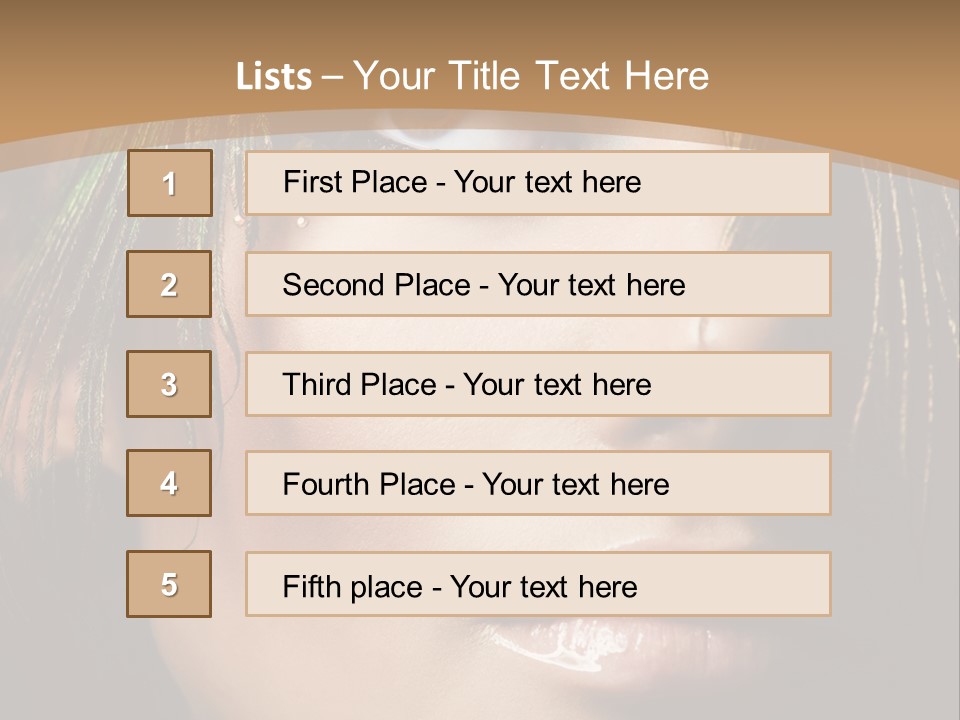 Portrait Skin Black PowerPoint Template