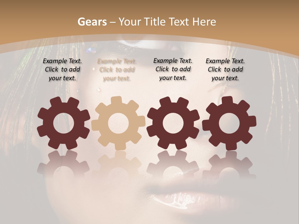 Portrait Skin Black PowerPoint Template