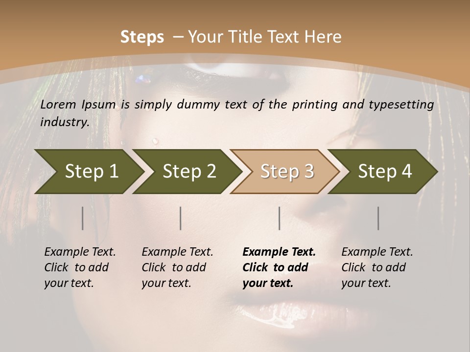 Portrait Skin Black PowerPoint Template