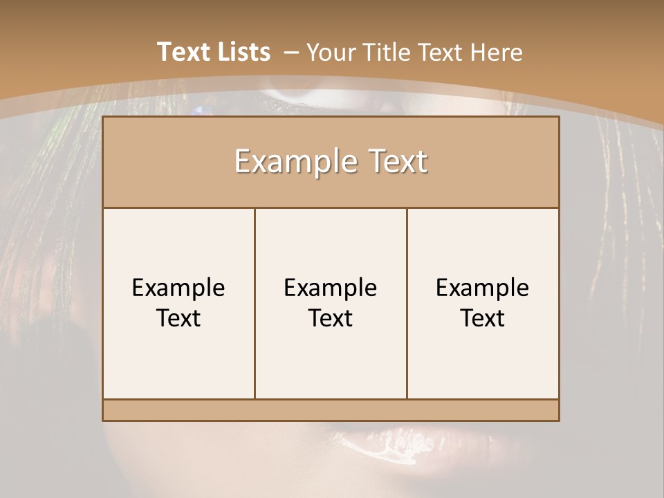 Portrait Skin Black PowerPoint Template