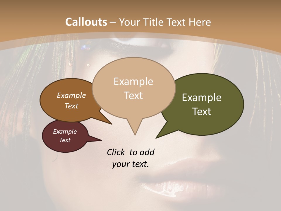 Portrait Skin Black PowerPoint Template