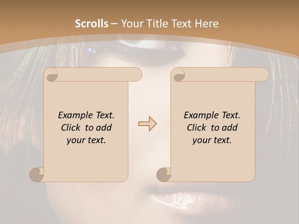 Portrait Skin Black PowerPoint Template