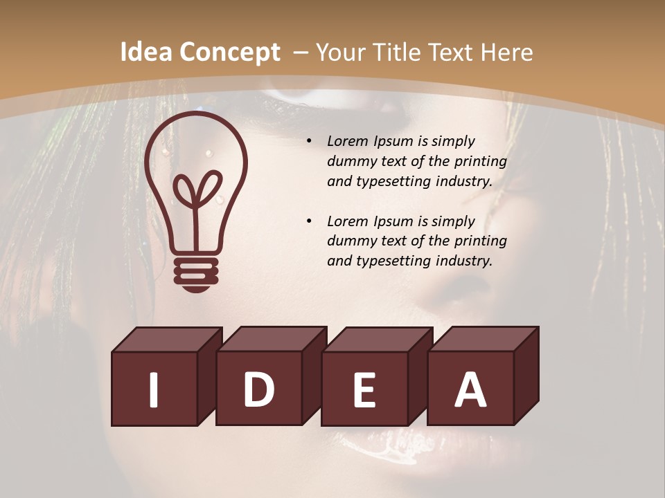 Portrait Skin Black PowerPoint Template