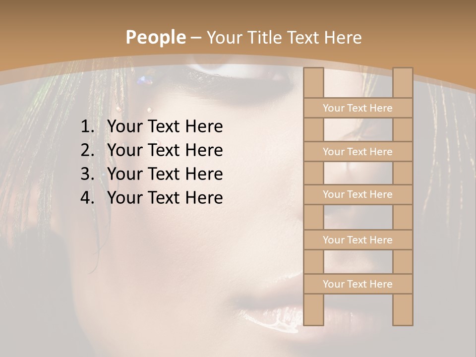 Portrait Skin Black PowerPoint Template