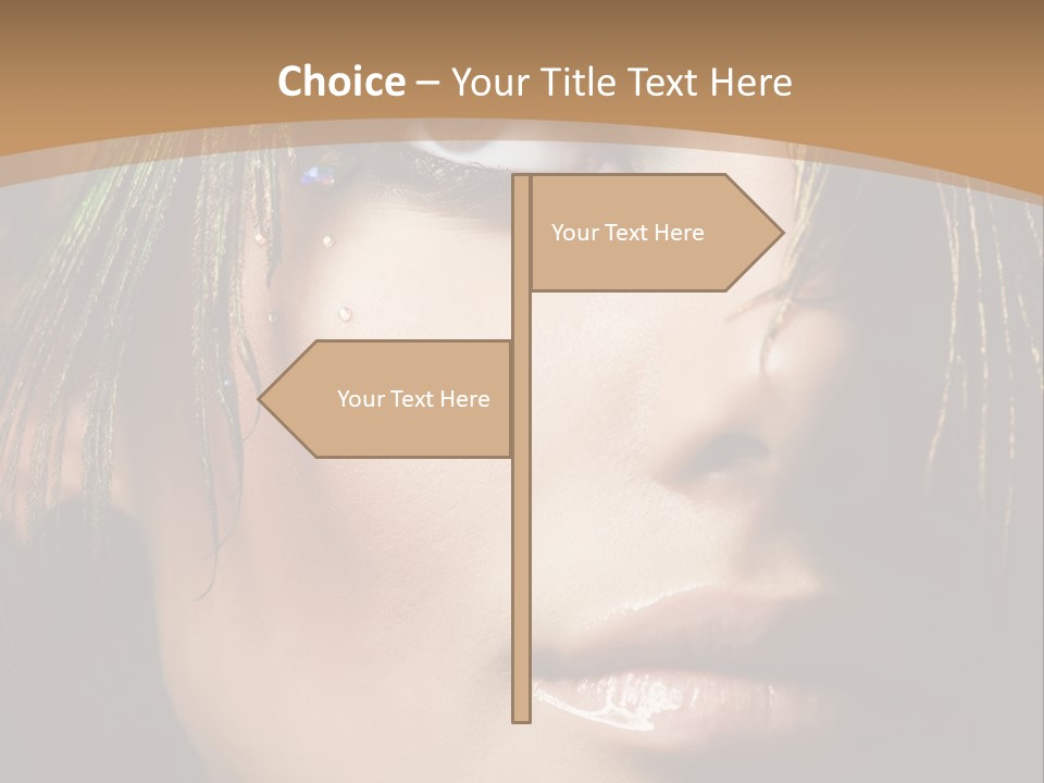 Portrait Skin Black PowerPoint Template