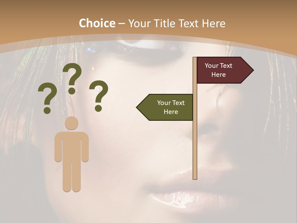 Portrait Skin Black PowerPoint Template