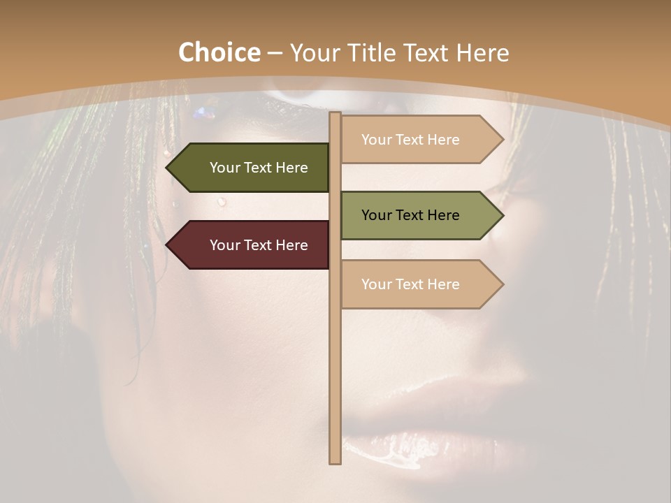 Portrait Skin Black PowerPoint Template