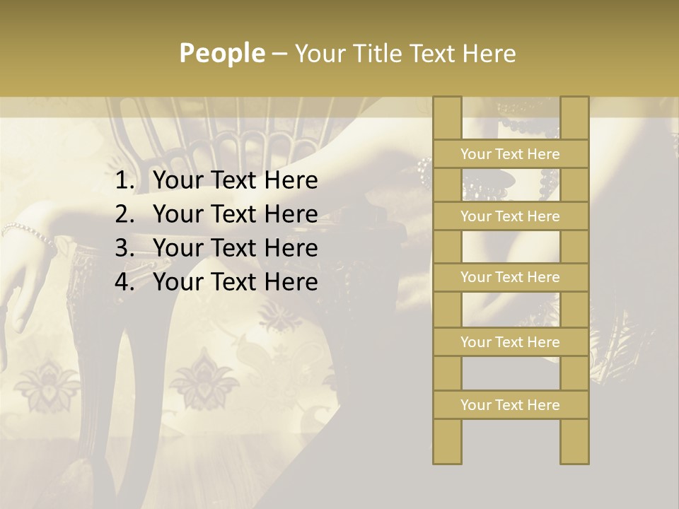 Elegant Model Romantic PowerPoint Template