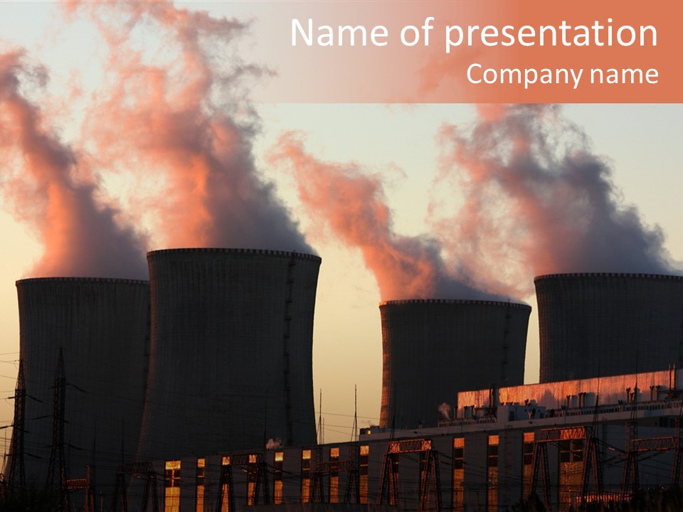 Construction Carbon Silhouette PowerPoint Template