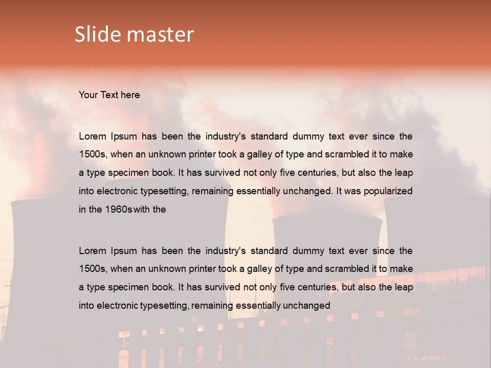 Construction Carbon Silhouette PowerPoint Template