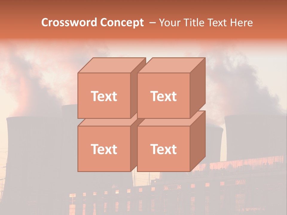 Construction Carbon Silhouette PowerPoint Template