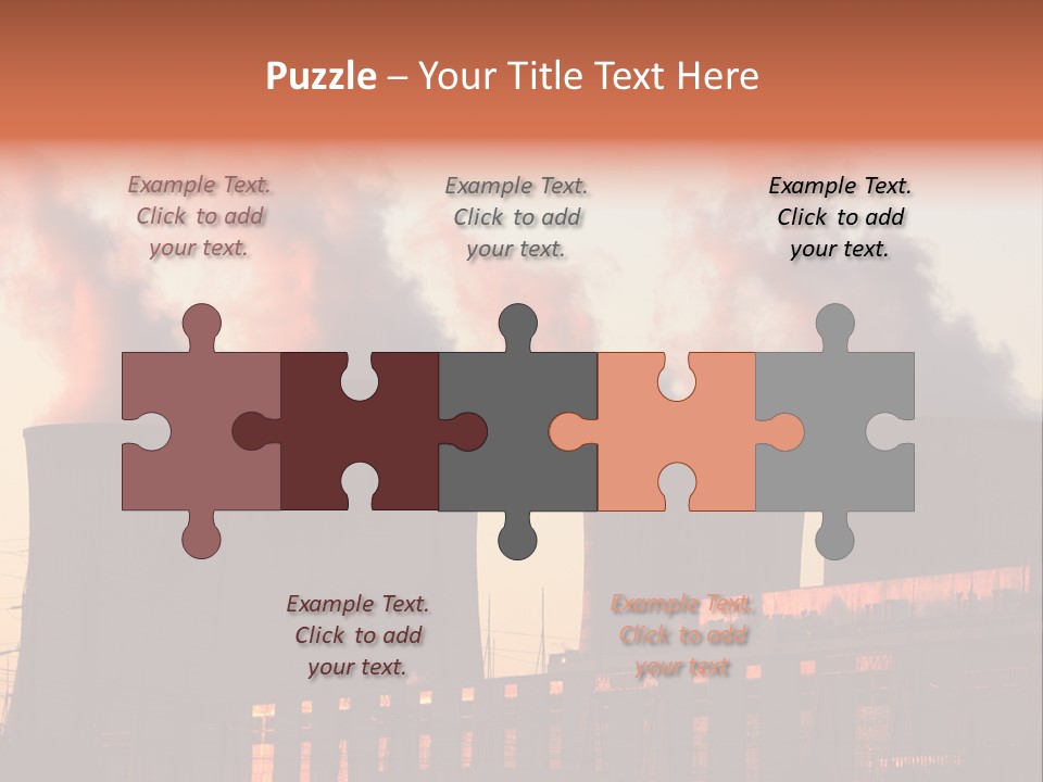 Construction Carbon Silhouette PowerPoint Template
