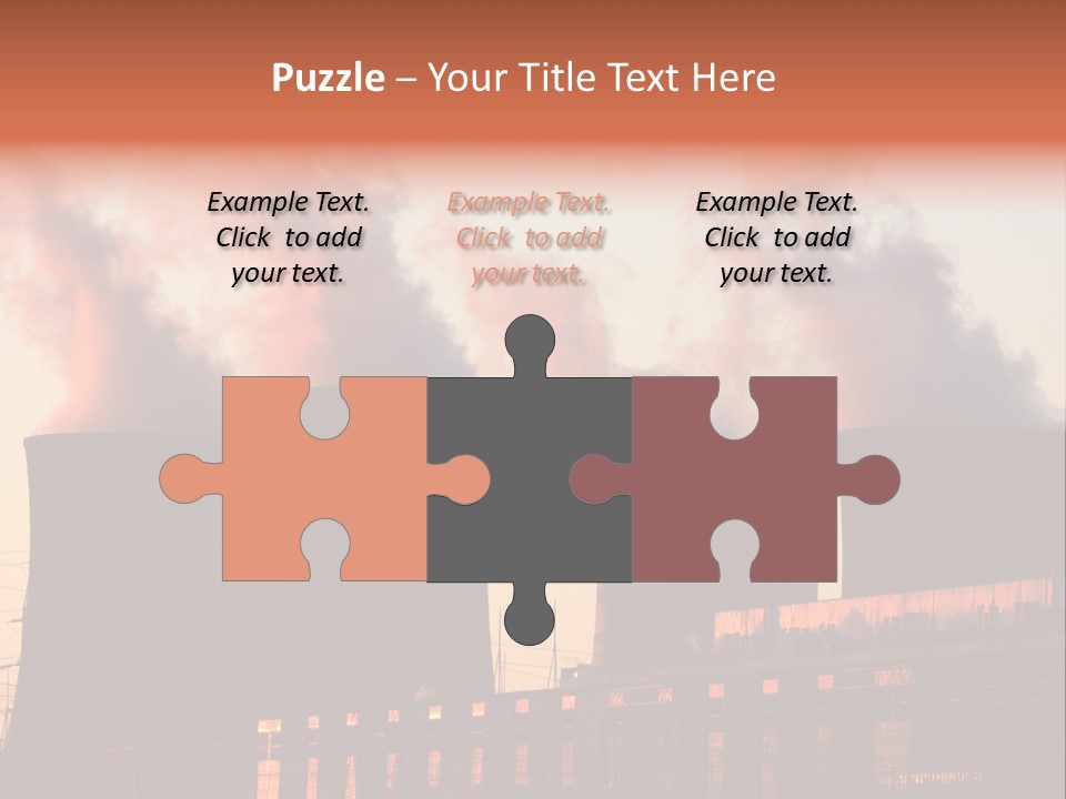 Construction Carbon Silhouette PowerPoint Template