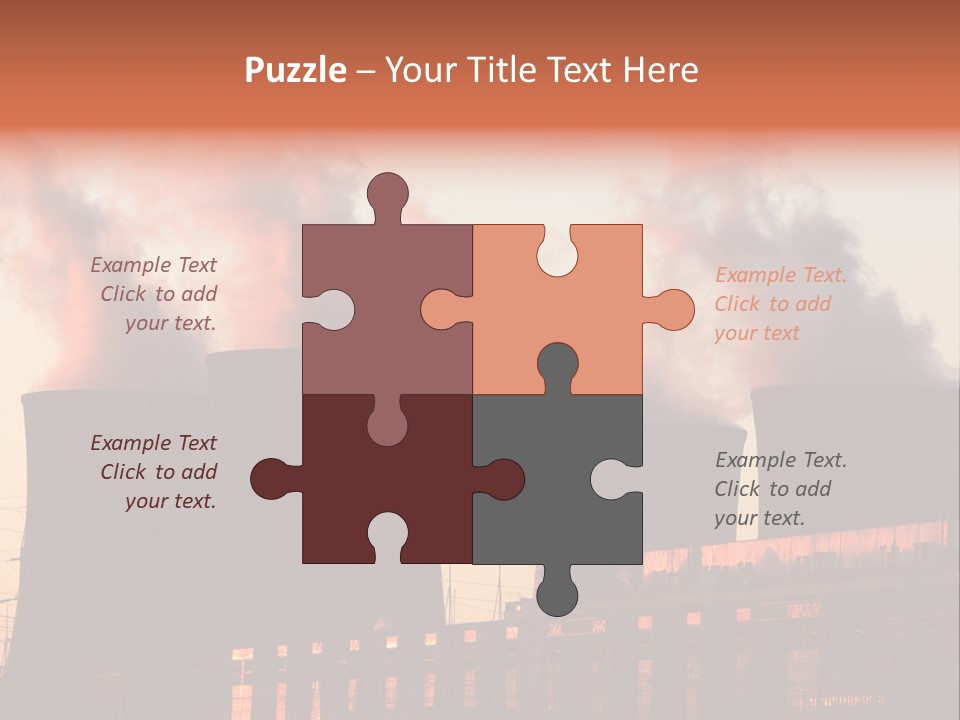 Construction Carbon Silhouette PowerPoint Template