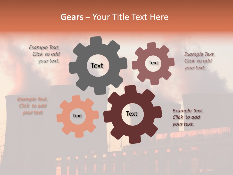 Construction Carbon Silhouette PowerPoint Template