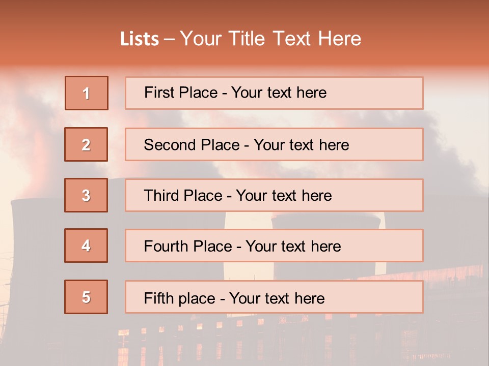 Construction Carbon Silhouette PowerPoint Template