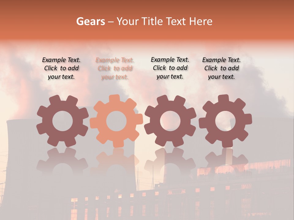 Construction Carbon Silhouette PowerPoint Template