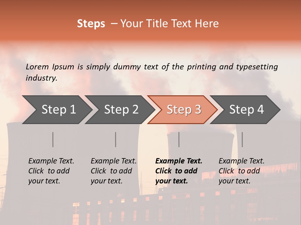 Construction Carbon Silhouette PowerPoint Template