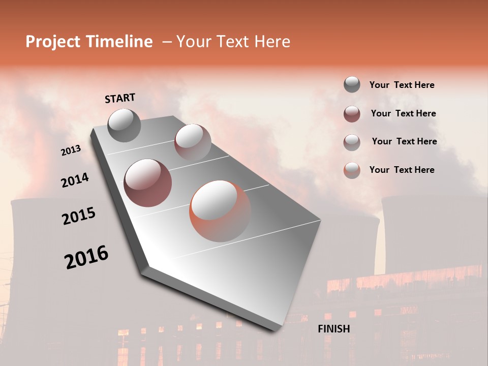 Construction Carbon Silhouette PowerPoint Template