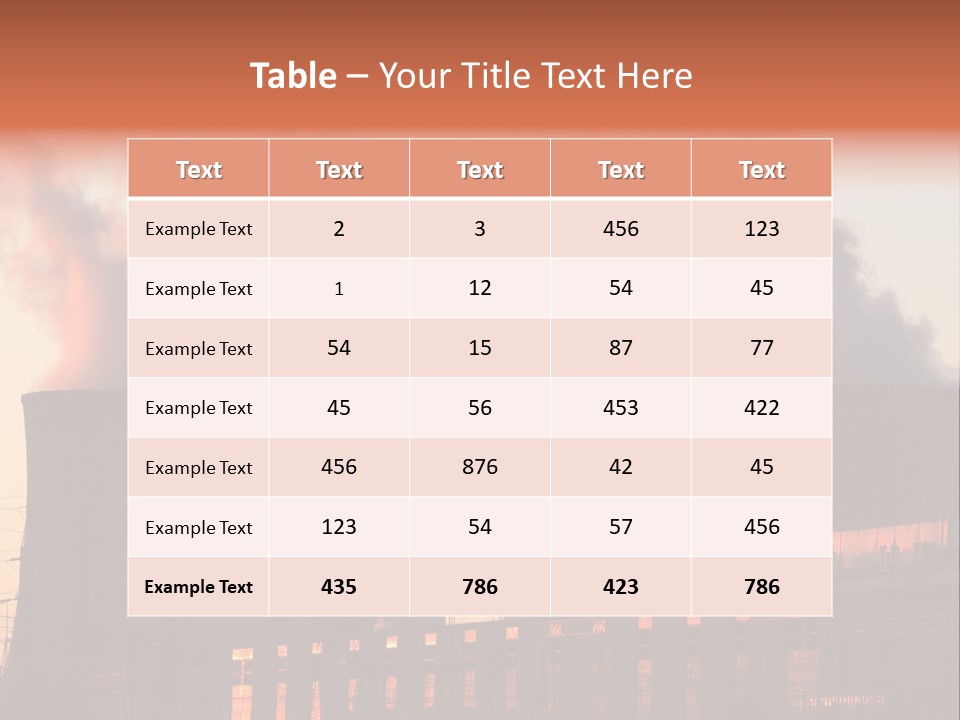 Construction Carbon Silhouette PowerPoint Template