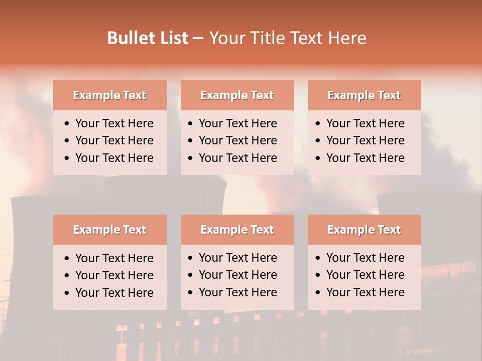 Construction Carbon Silhouette PowerPoint Template