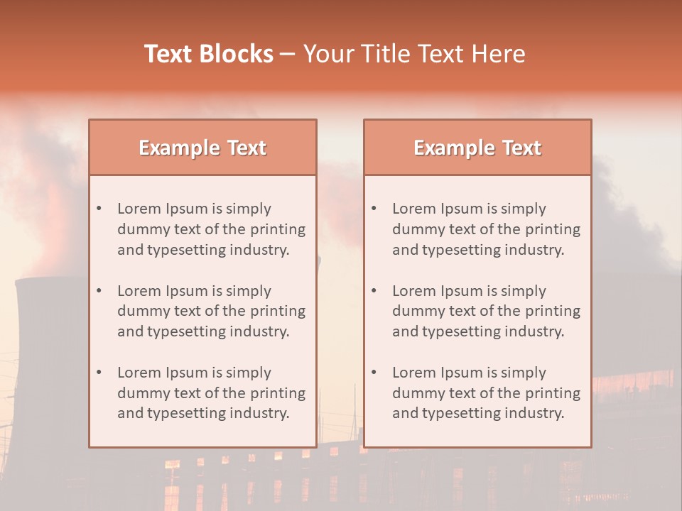Construction Carbon Silhouette PowerPoint Template