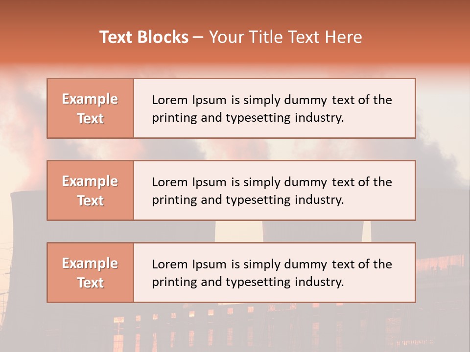 Construction Carbon Silhouette PowerPoint Template