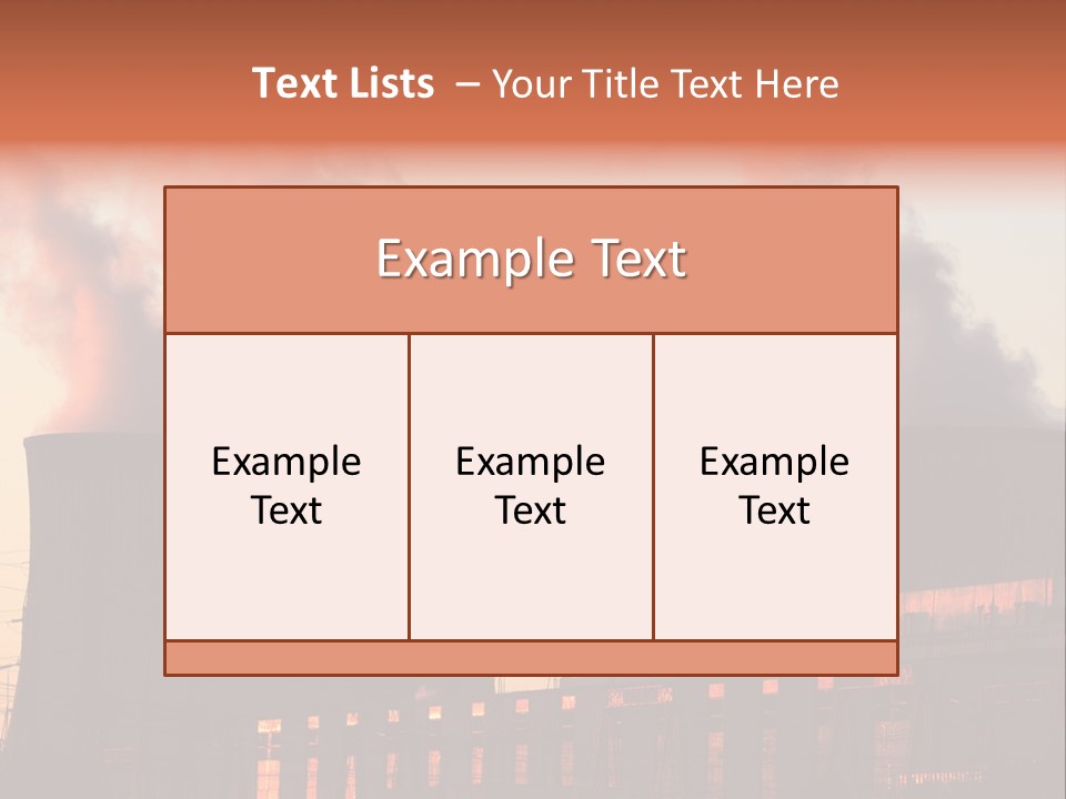 Construction Carbon Silhouette PowerPoint Template