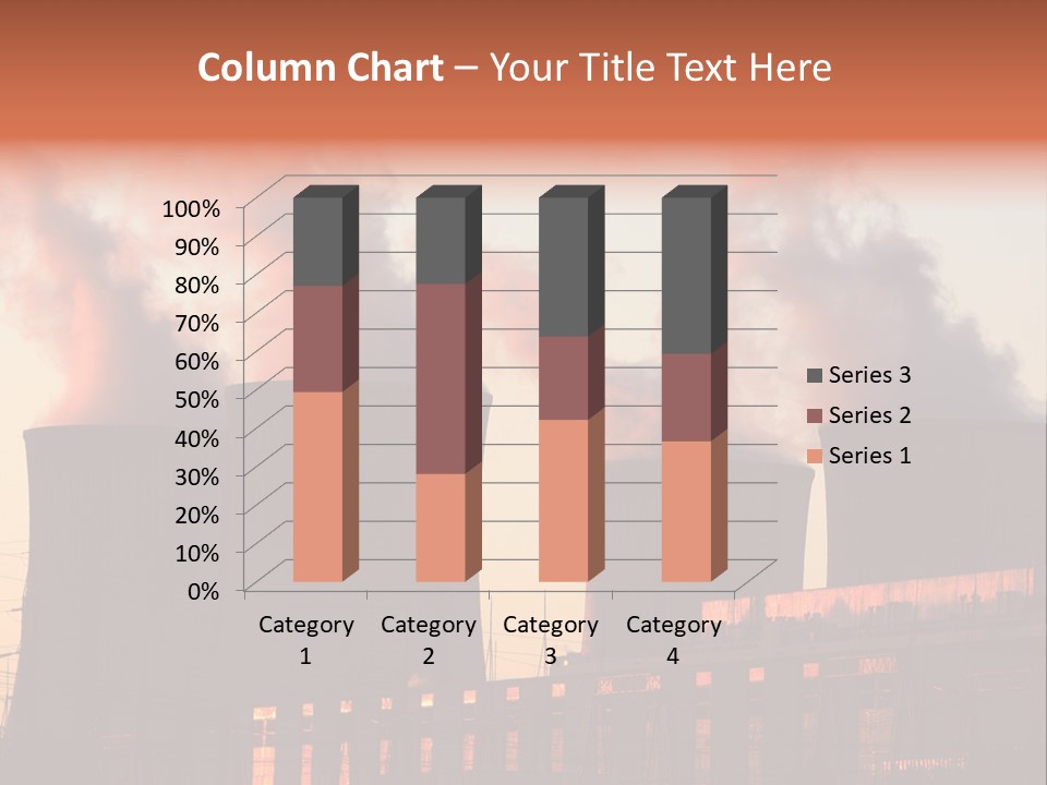 Construction Carbon Silhouette PowerPoint Template