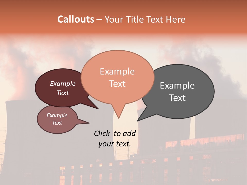 Construction Carbon Silhouette PowerPoint Template