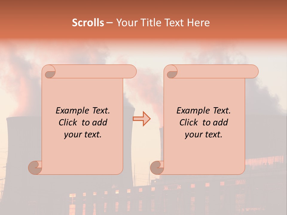 Construction Carbon Silhouette PowerPoint Template