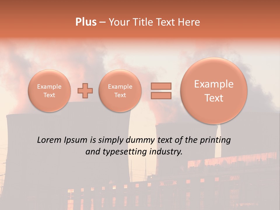 Construction Carbon Silhouette PowerPoint Template