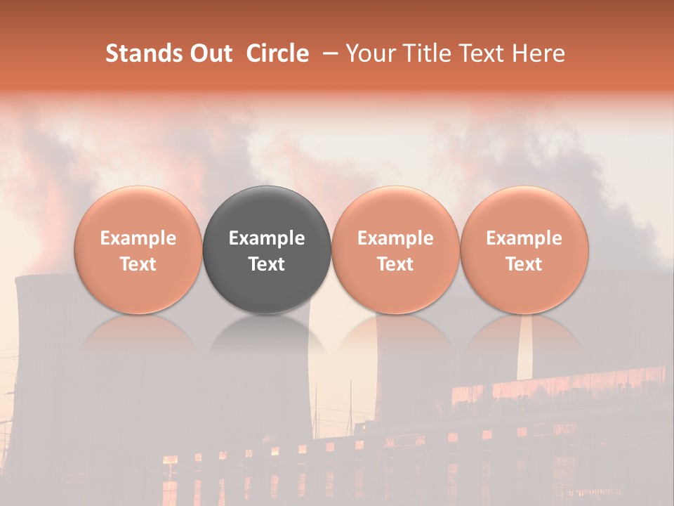Construction Carbon Silhouette PowerPoint Template