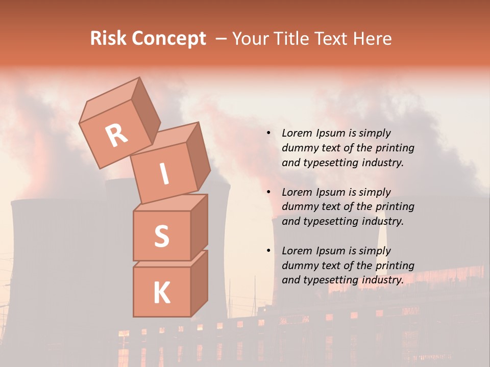 Construction Carbon Silhouette PowerPoint Template