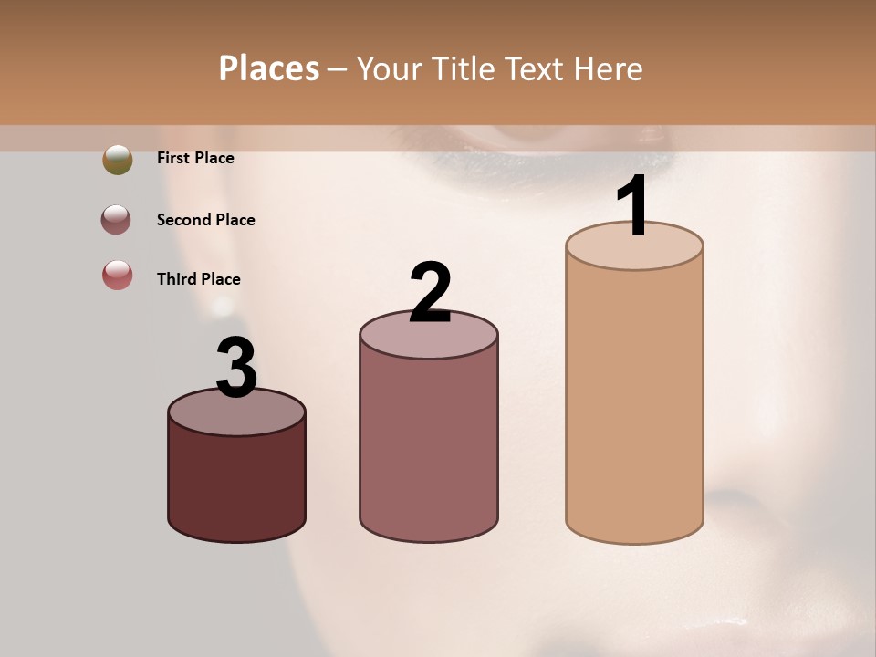 Close Lip Caucasian PowerPoint Template