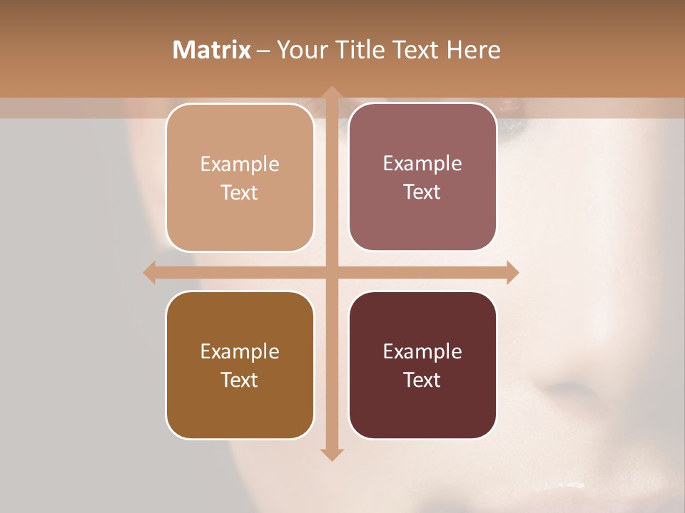 Close Lip Caucasian PowerPoint Template