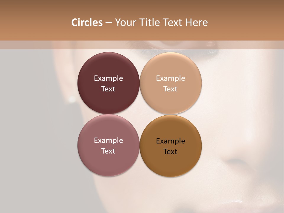 Close Lip Caucasian PowerPoint Template