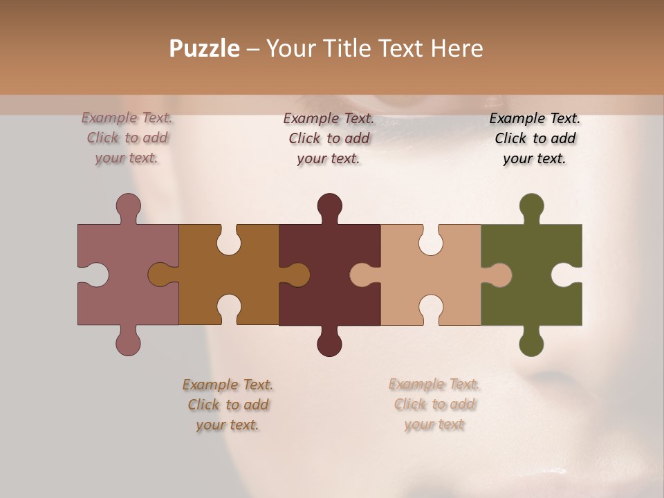 Close Lip Caucasian PowerPoint Template